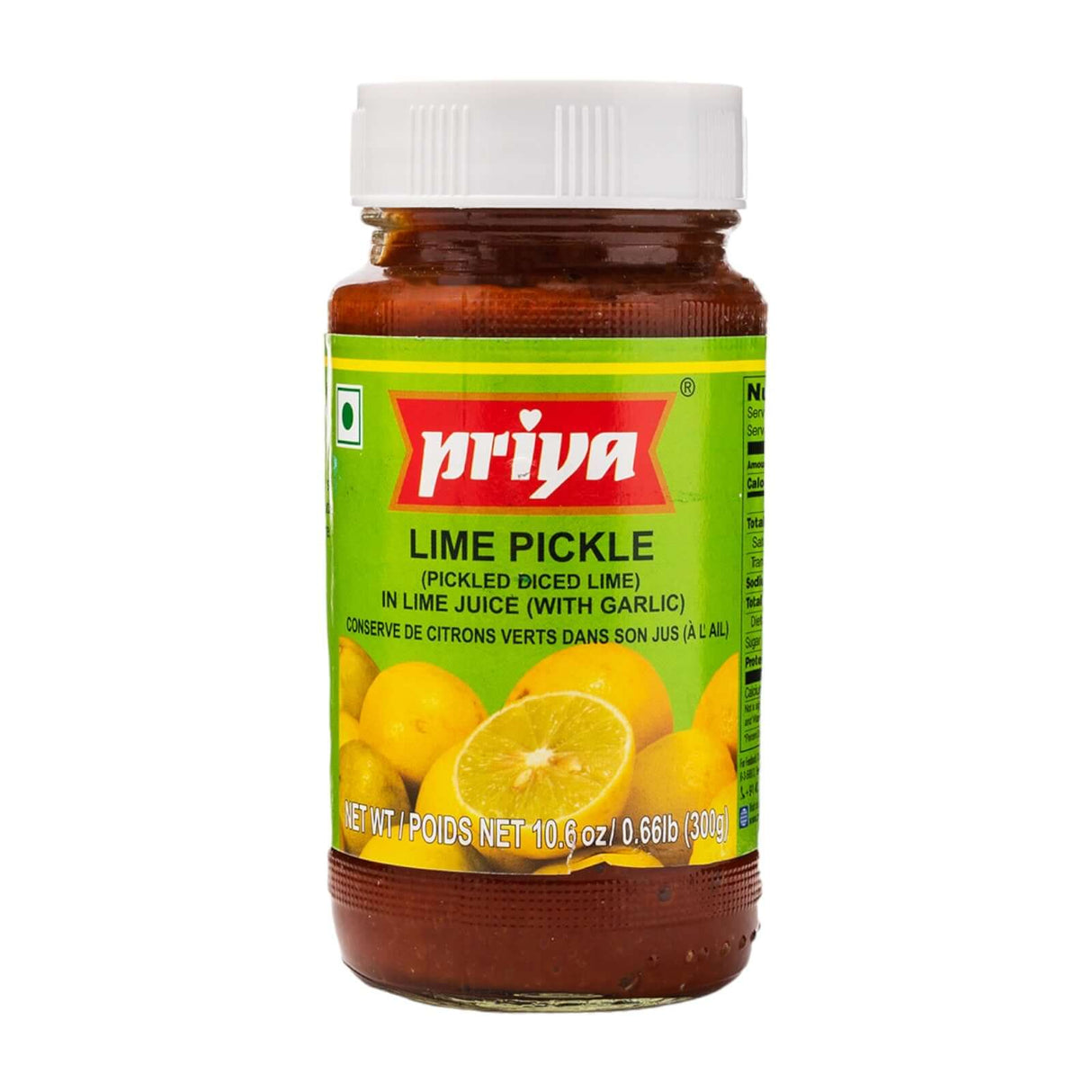 Priya Lime Pickle in Lime Juice (with Garlic)