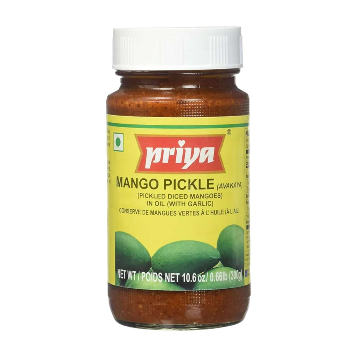Priya Mango Pickle (Avakaya) in Oil with Garlic