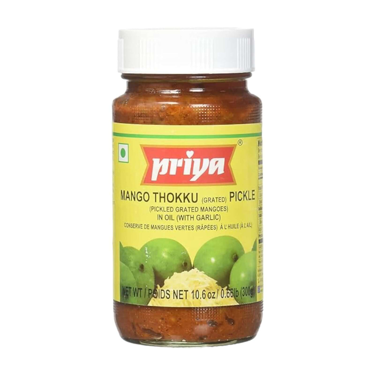 Priya Mango Thokku (Grated) Pickle in Oil (with Garlic)