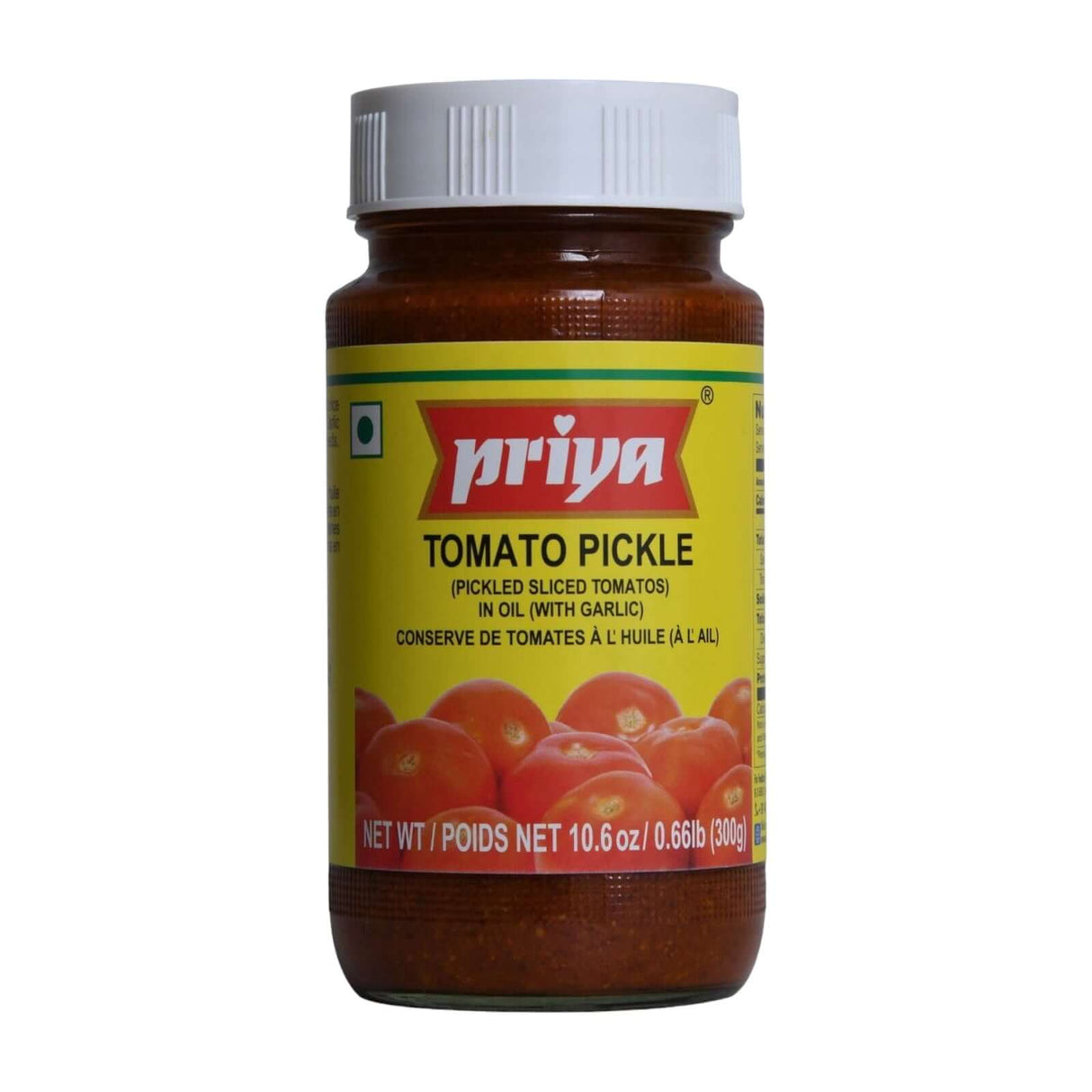 Priya Tomato Pickle in Oil (with Garlic)