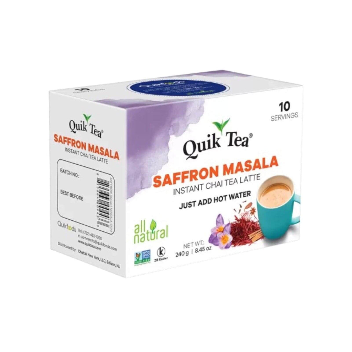 Quik Tea Saffron Masala Instant Chai Tea Latte