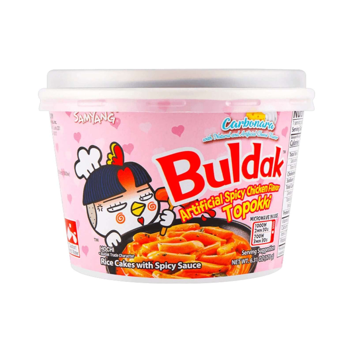 Samyang Buldak Carbonara Artificial Spicy Chicken Flavor Topokki