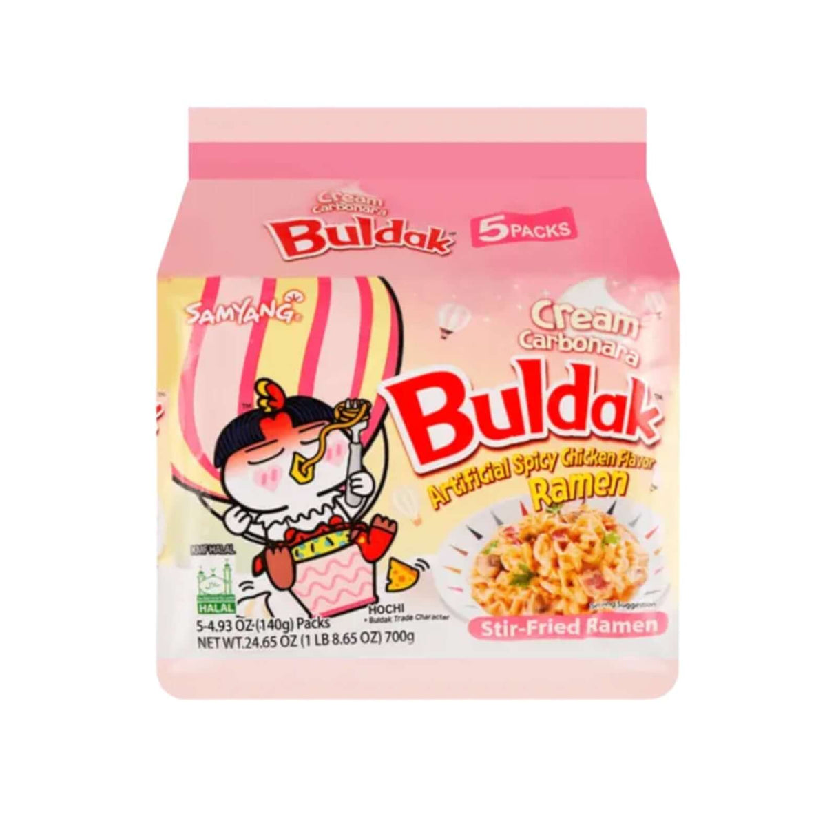 Samyang Buldak Cream Carbonara Artificial Spicy Chicken Flavor Stir-Fried Ramen