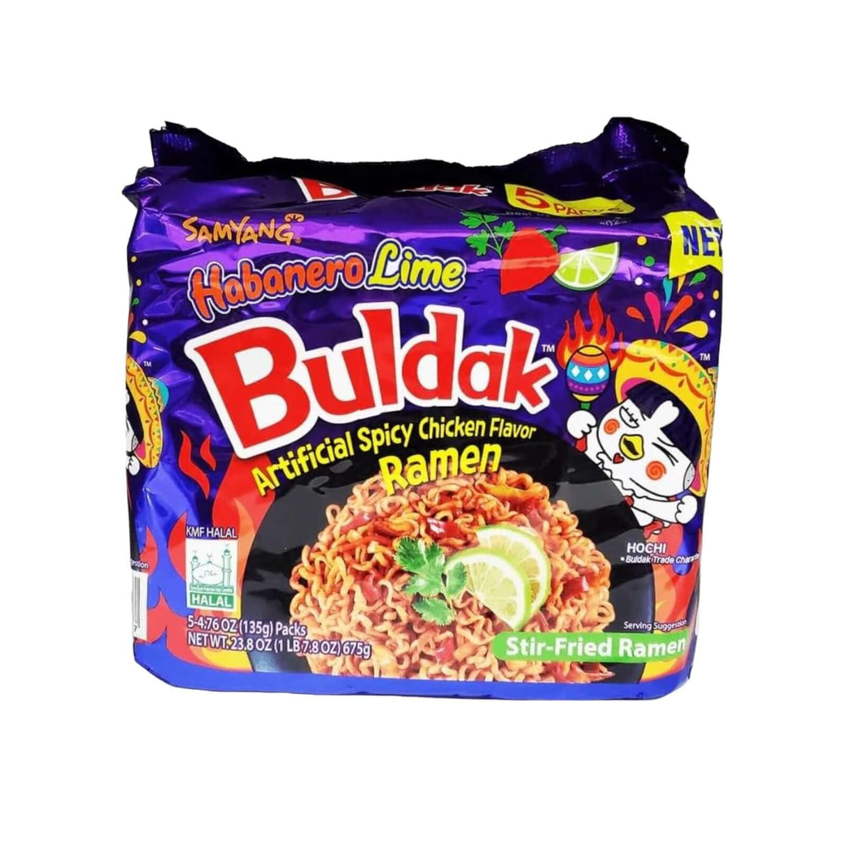 Samyang Buldak Habanero Lime Artificial Spicy Chicken Flavor Stir-Fried Ramen