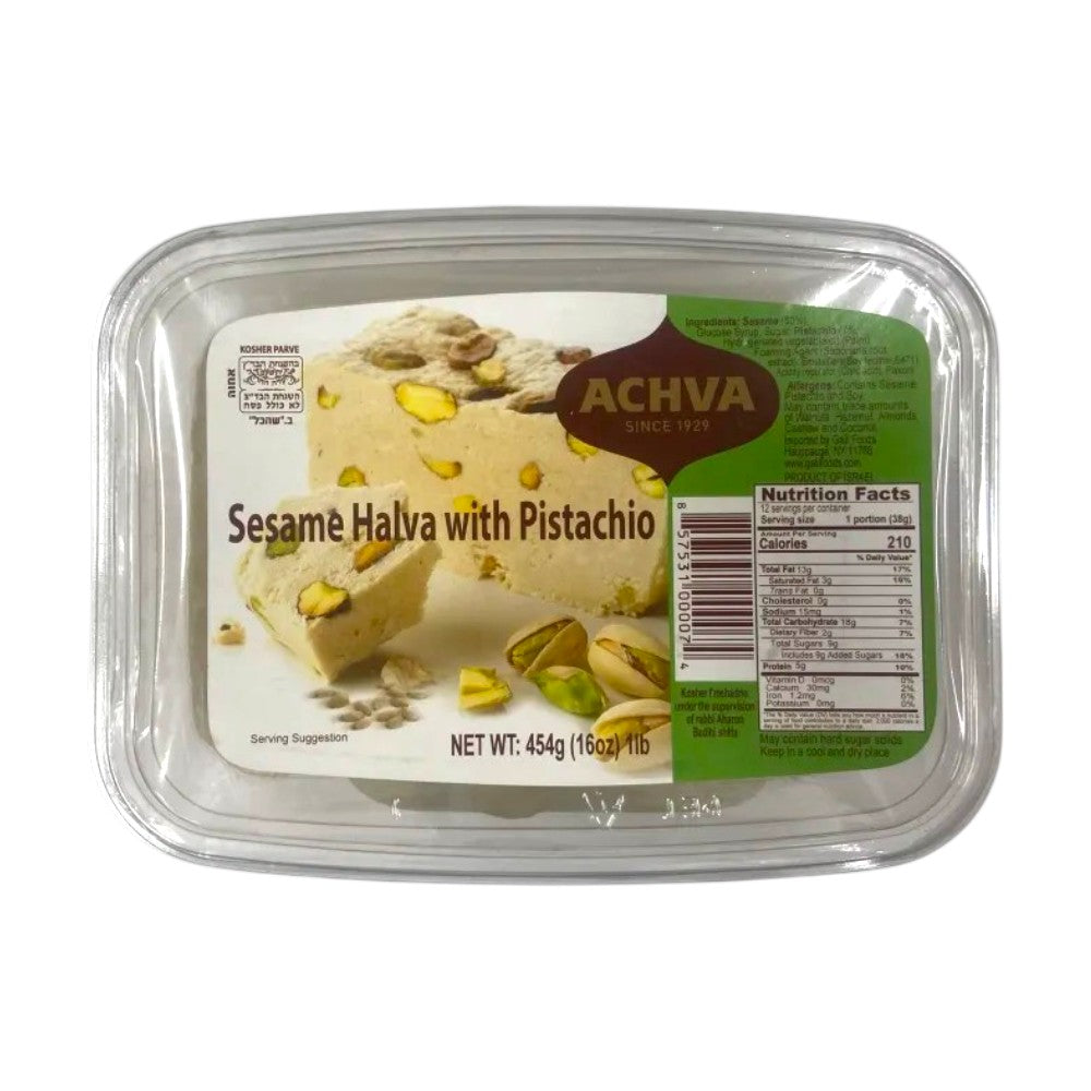ACHVA SESAME HALVA WITH PISTACHIO