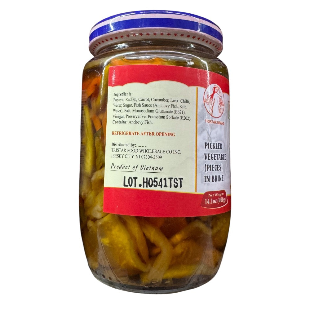 Tristar Brand Pickled Vegetarian (Pieces) in Brine (Du'a Mon)