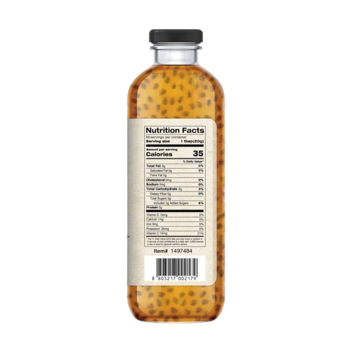 Vonbee Passion Fruit Honey Puree. (set of 2) 42.32oz/ 2.6lb. Great for Tea,  Salad Dressing, Beverage Base