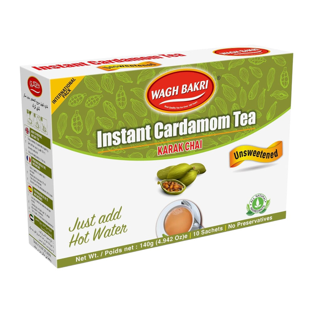 WAGH BAKRI INSTANT CARDAMOM TEA UNSWEETENED