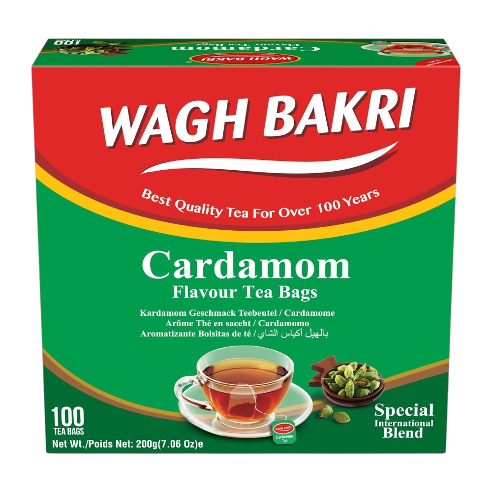 WAGH BAKRI CARDAMOM FLAVOUR TEA BAGS