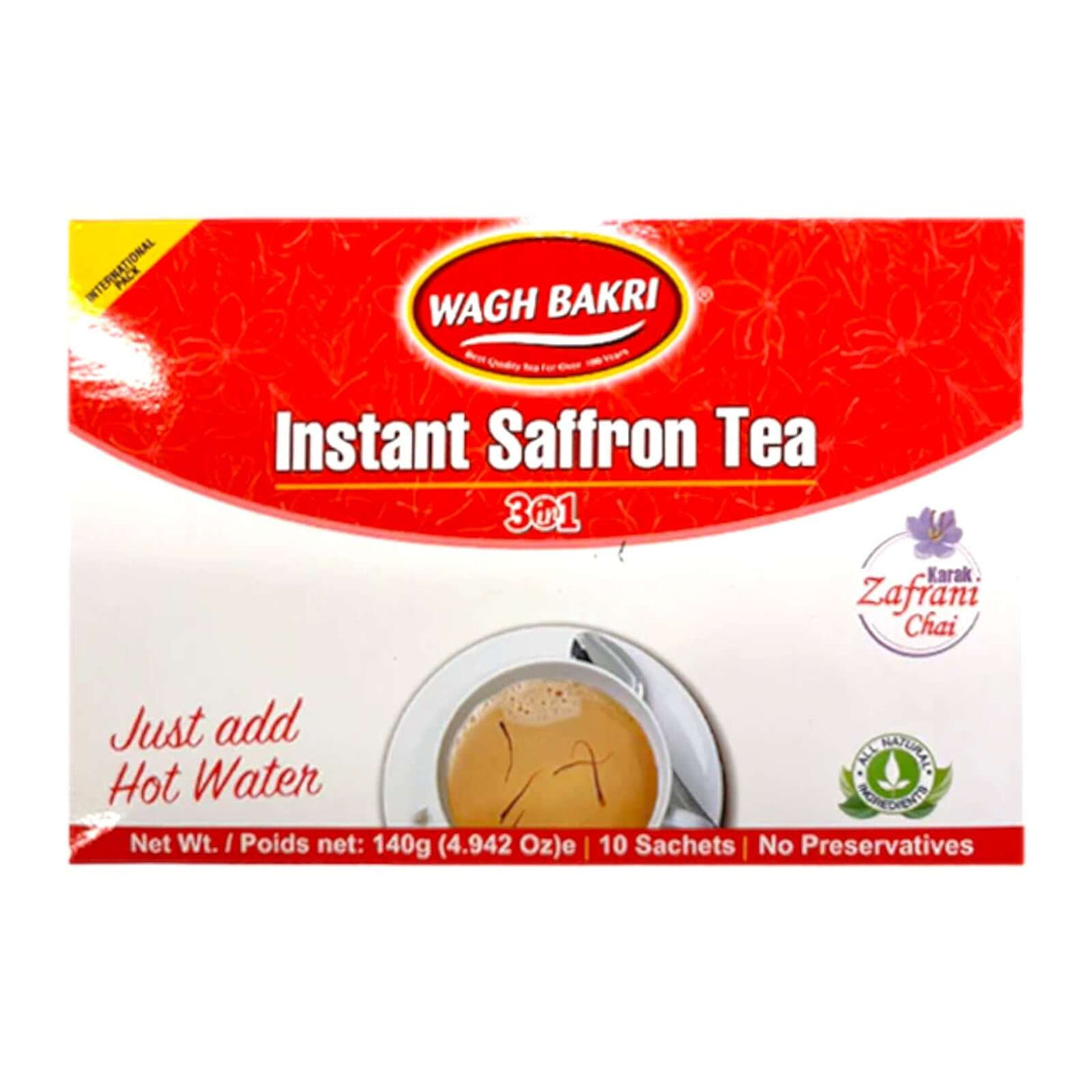 Wagh Bakri Instant Saffron Tea 3 in 1