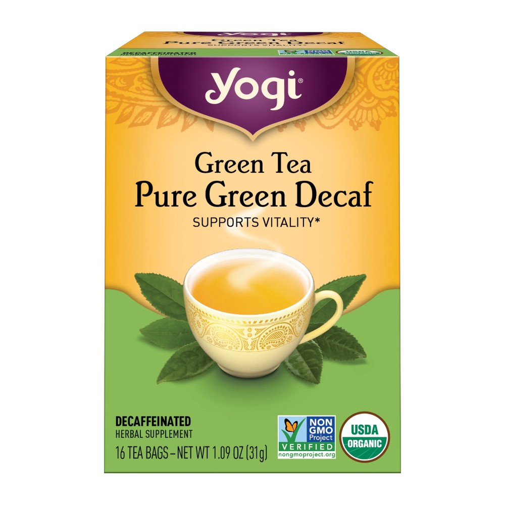 YOGI GREEN TEA PURE GREEN DECAF TEA
