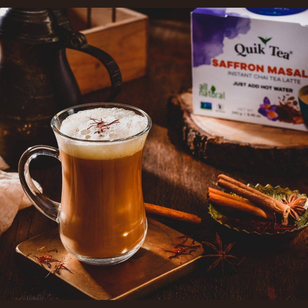 Quik Tea - Saffron Masala Chai Tea Latte - 10 Count