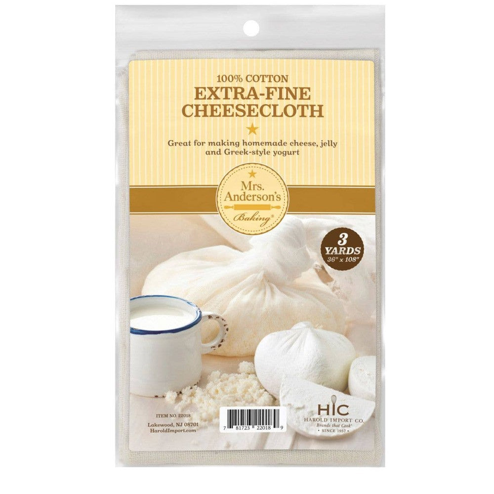 HIC - Harold Import Co. - Extra-Fine Cheesecloth – 100% Cotton Strainer