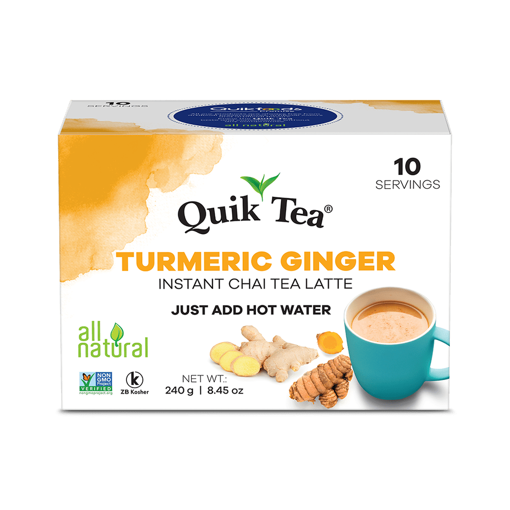 Quik Tea - Turmeric Ginger Chai Tea Latte - 10 Count