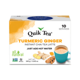 Quik Tea - Turmeric Ginger Chai Tea Latte - 10 Count