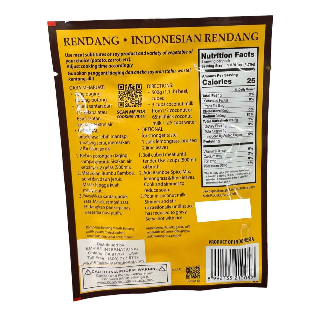 bamboe Rendang Spice Mix