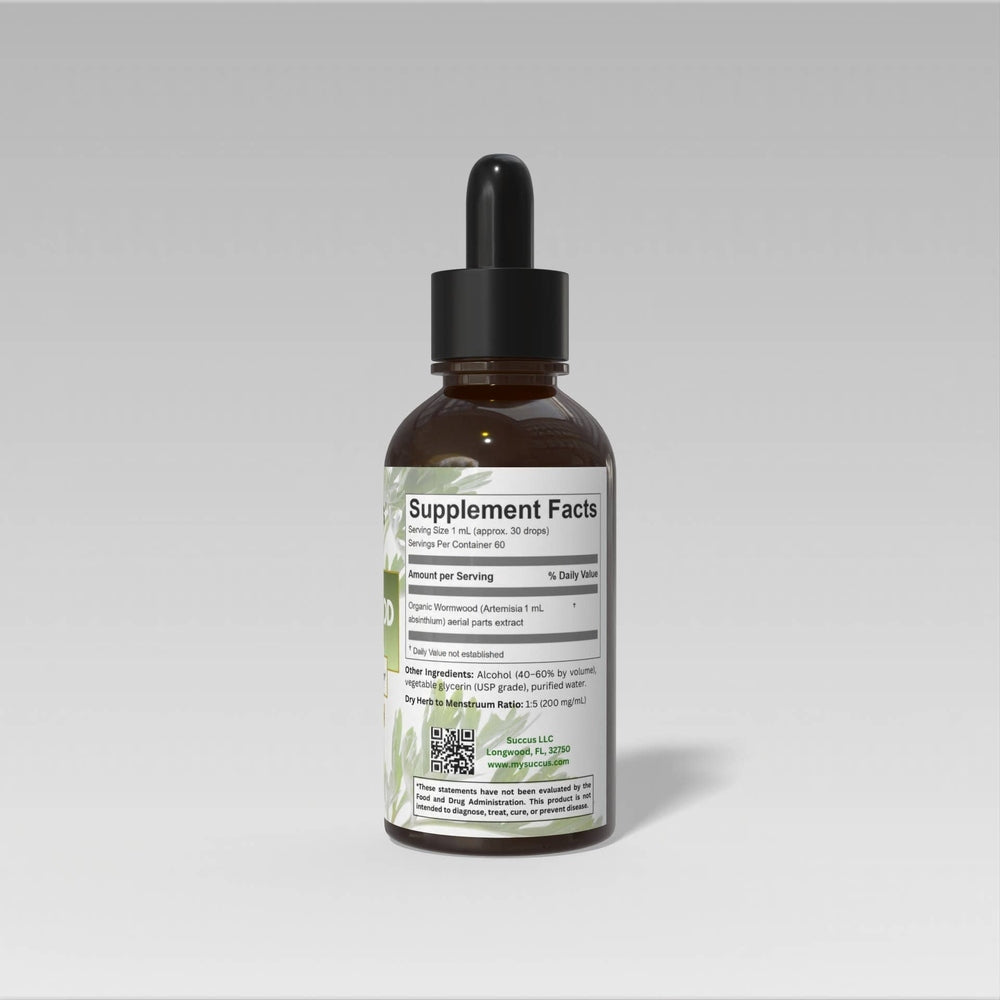 Succus - Wormwood Tincture | Premium Wormwood Herbal Extract - Alcohol Free / 1 fl oz