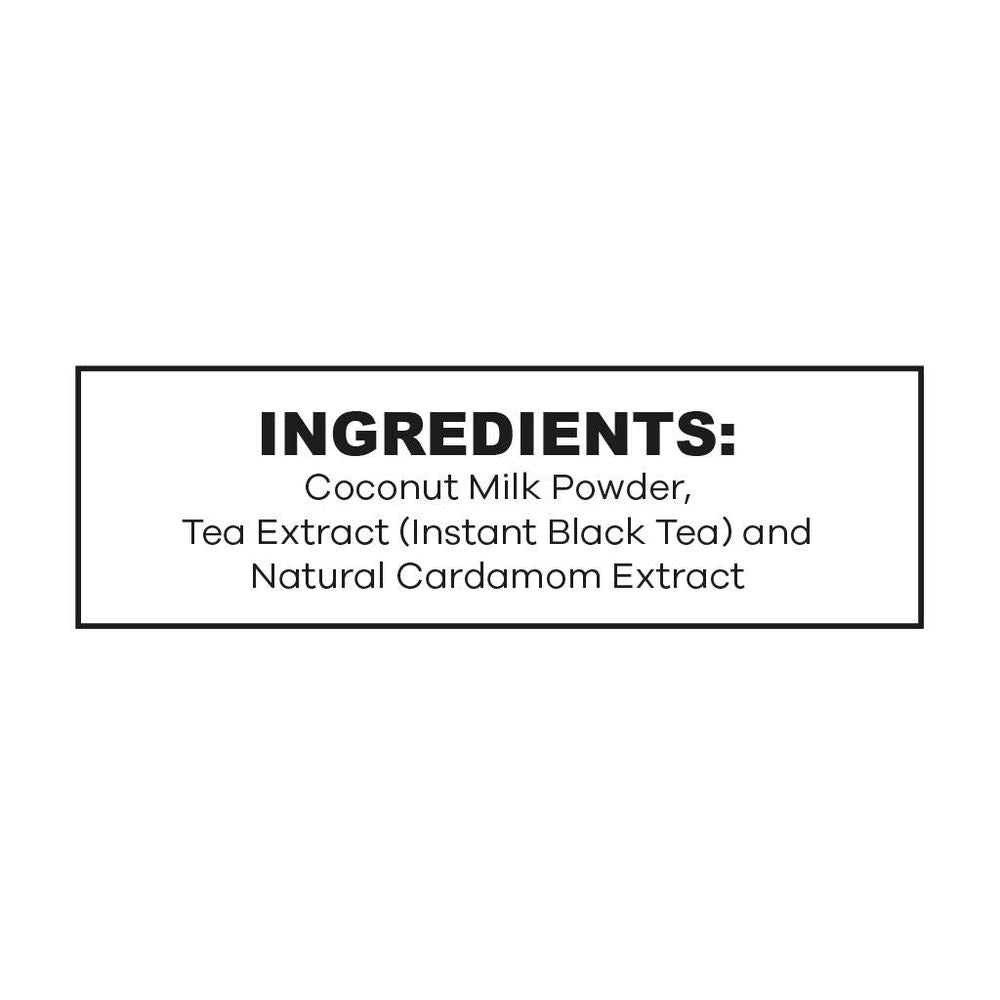 Quik Tea - Vegan Unsweetened Cardamom Chai Tea Latte - 10 Count