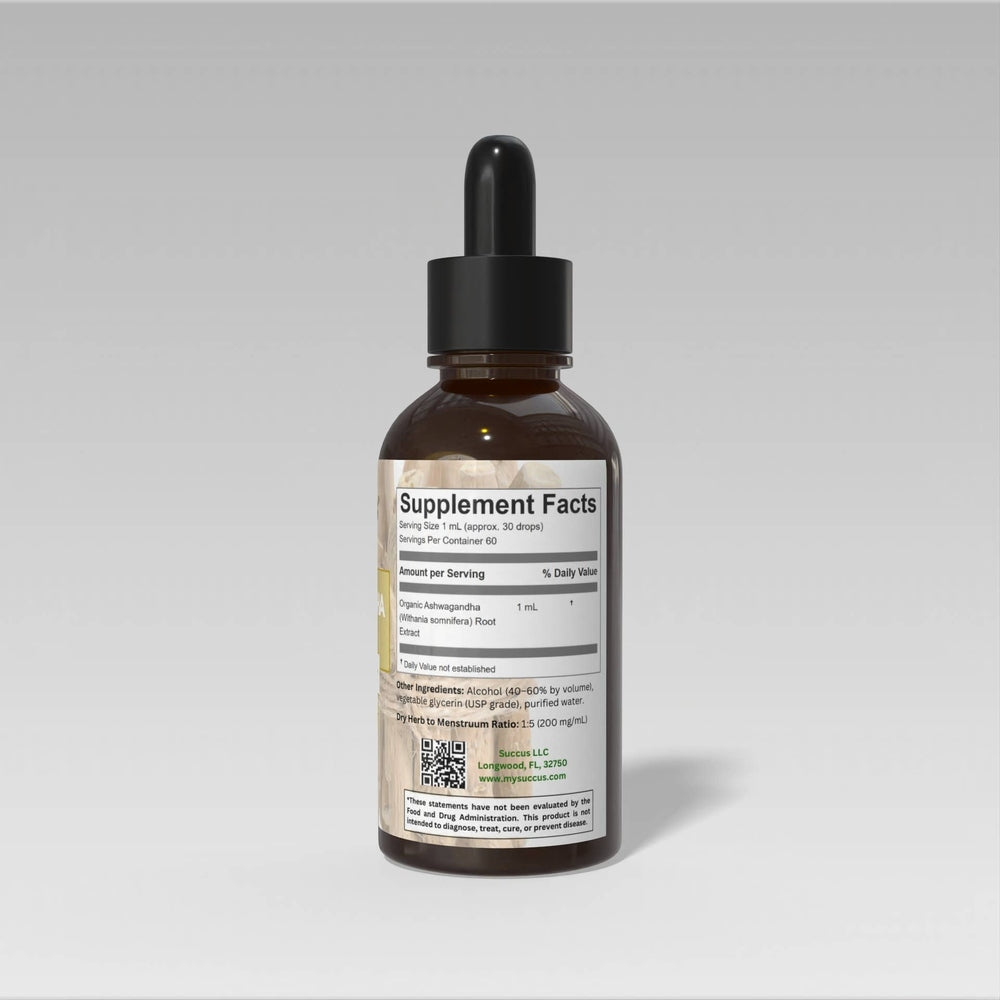 Succus - Ashwagandha Tincture — Calm and Balance - Alcohol Free / 1 fl oz