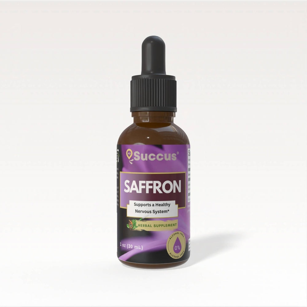 Succus - Saffron Tincture | Traditional Saffron Herbal Extract - Alcohol Free / 1 fl oz
