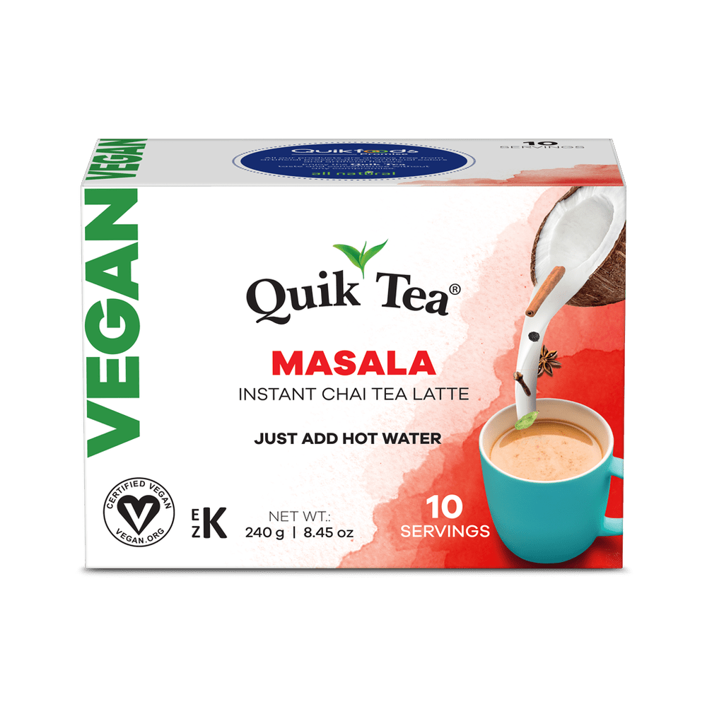 Quik Tea - Vegan Masala Chai Tea Latte - 10 Count