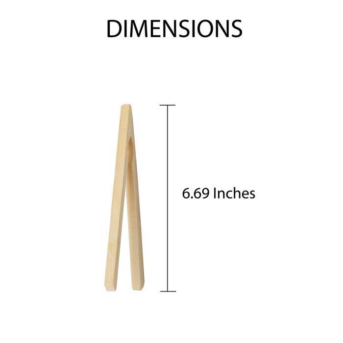 HIC - Harold Import Co. - Bamboo Toast Tongs – 6.5in Heat-Safe Toaster Tool