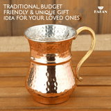 Hakan - Handmade Hammered Copper Ayran Mug, 1 piece, 8.4 oz