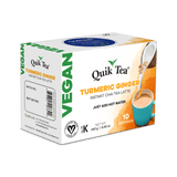 Quik Tea - Vegan Turmeric Ginger Chai Tea Latte - 10 Count