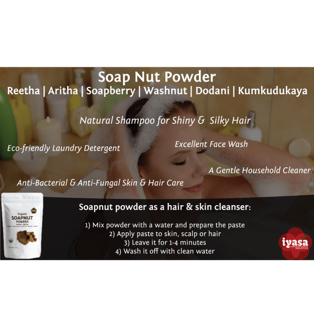Iyasa Holistics - Organic Soapnut Powder - 8 oz