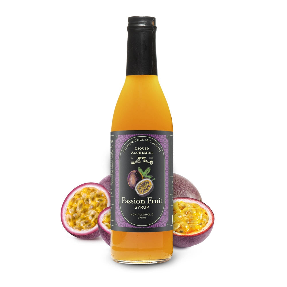 Liquid Alchemist Syrups - Passion Fruit Syrup for Cocktails, Drinks & Mixers - 375ml