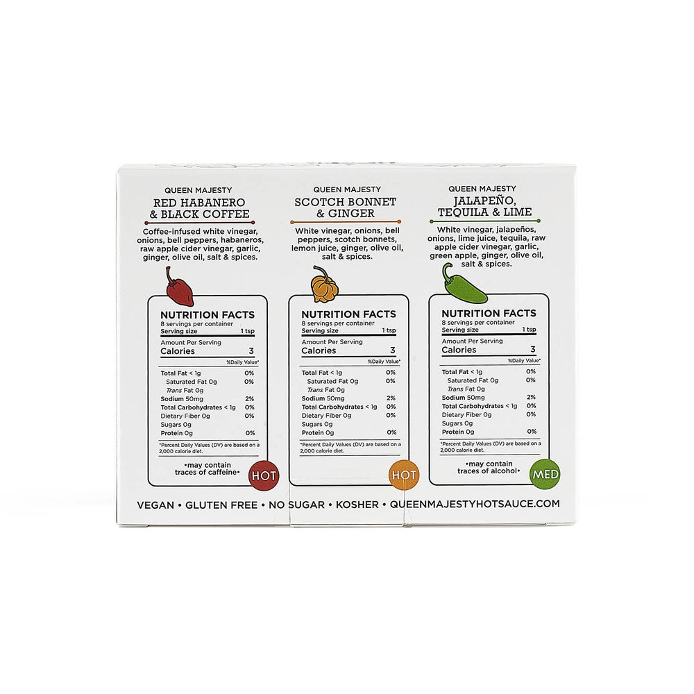 Queen Majesty Hot Sauce - 2oz Hot Sauce Trinity