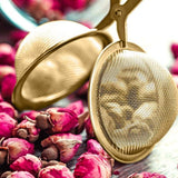 HIC - Harold Import Co. - HIC Kitchen Gold Mesh Snap Tea Ball Infuser, 2in