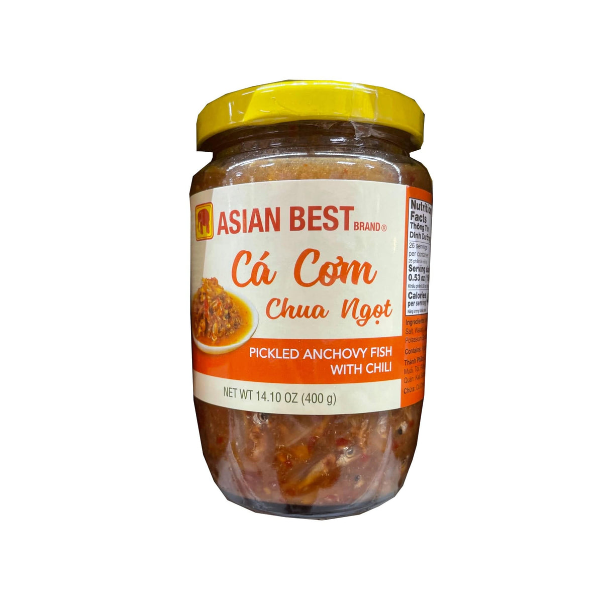Asian Best Brand Pickled Anchovy Fish with Chili (Ca Com Chua Ngot)