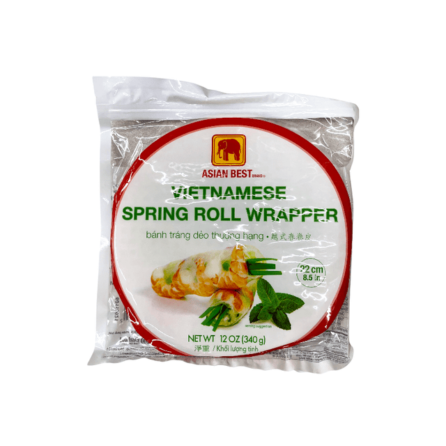 Spring Roll Round Rice Paper Wrappers - Bamboo Tree (25cm, 12 oz.)