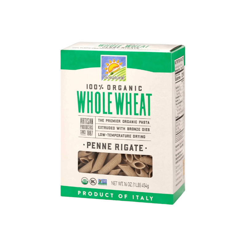 Bionaturae 100% Organic Whole Wheat Penne Rigate