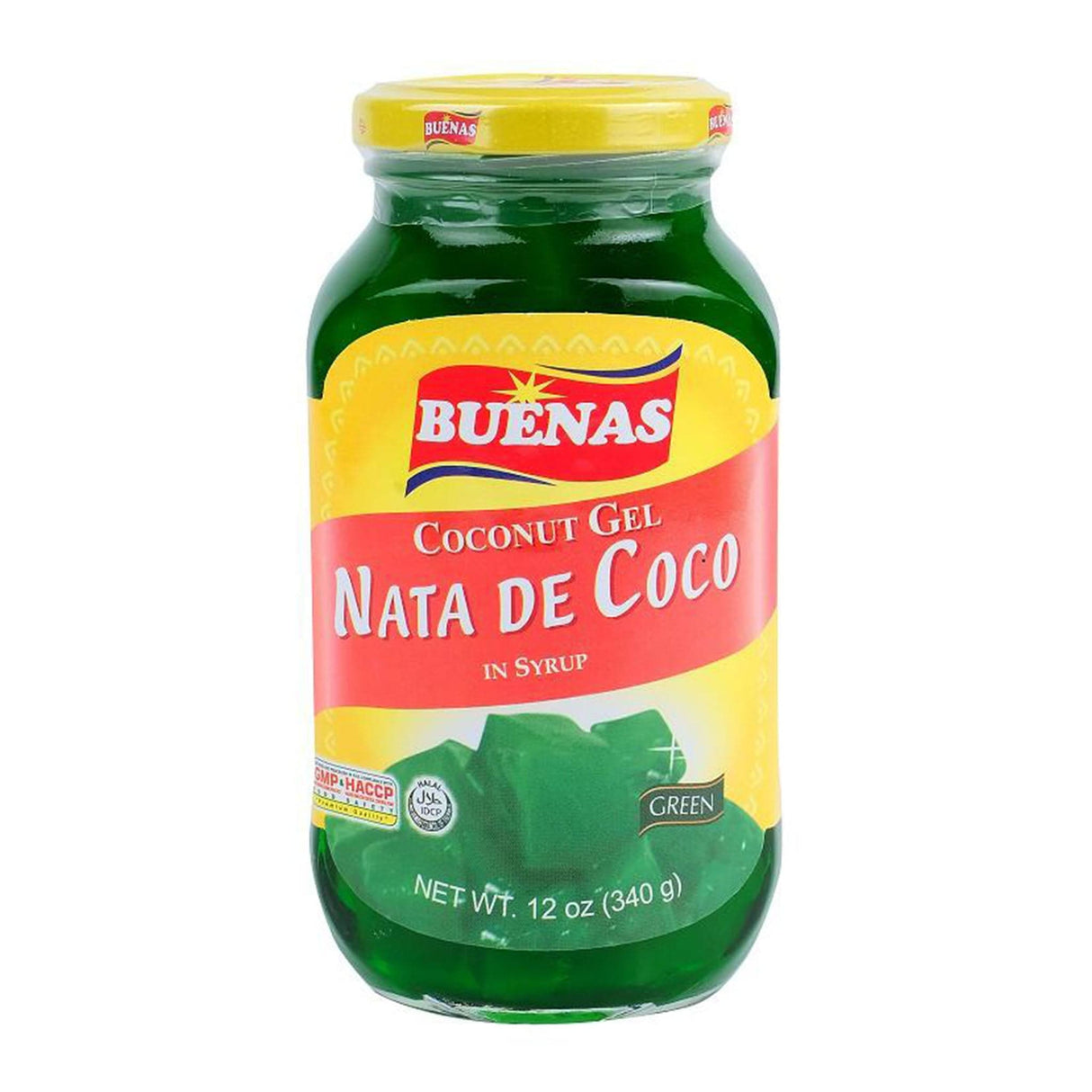 Buenas Coconut Gel Nata De Coco in Syrup (Green)