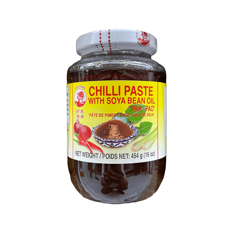 Cock Brand Chilli Paste with Soya Bean Oil (Prik-Pao)