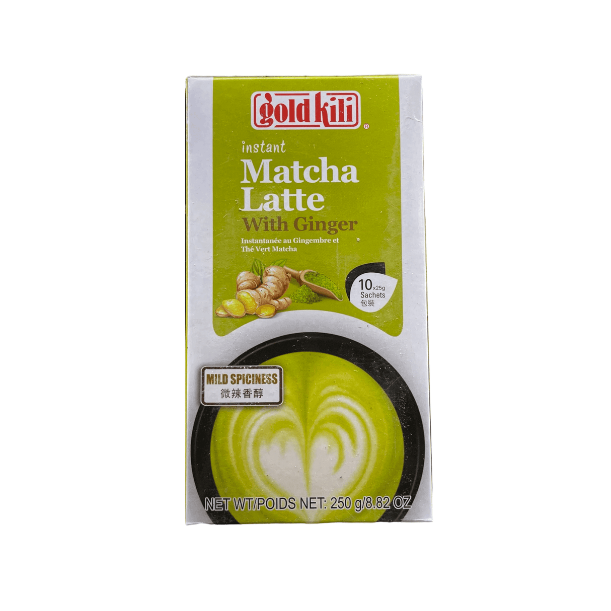 Gold Kili Instant Matcha Latte with Ginger Mild Spiciness
