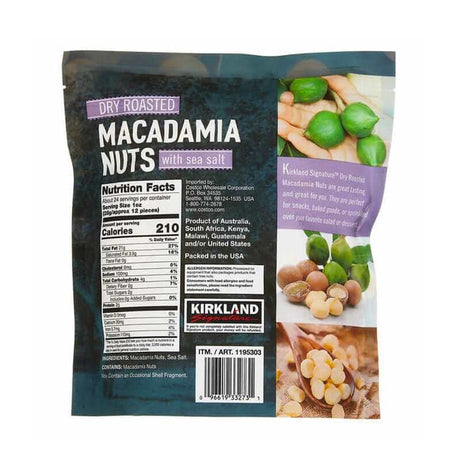 Kirkland Dry Roasted Macadamia Nuts with Sea Salt
