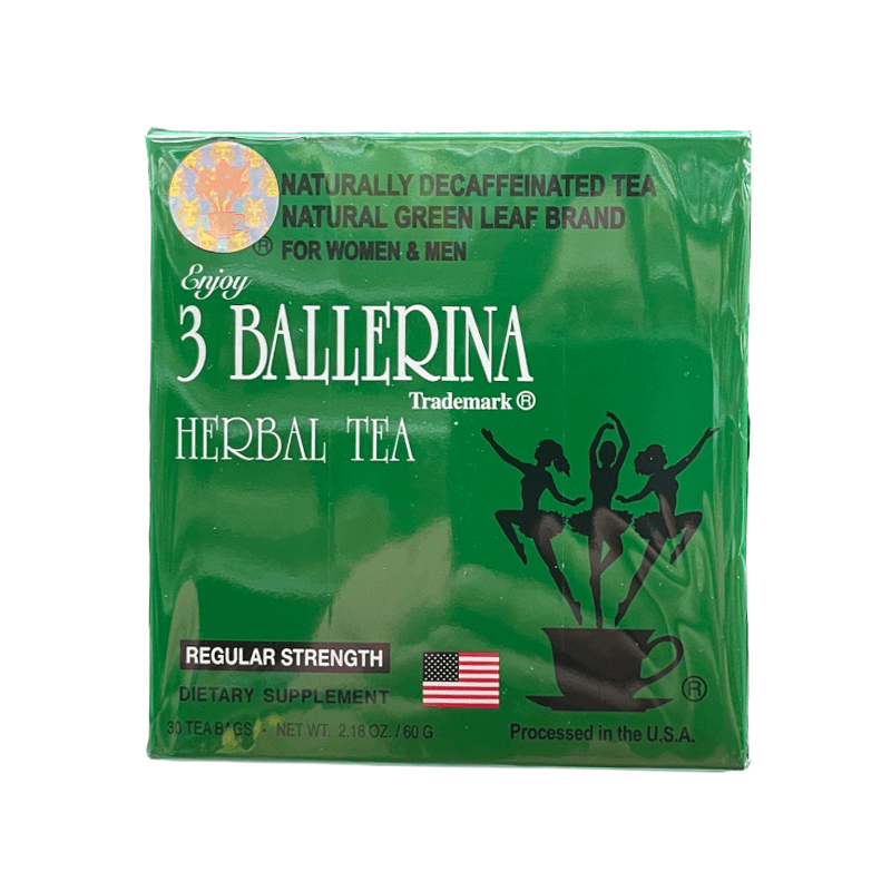 Natural Green Leaf Brand 3 Ballerina Herbal Tea Regular Strength