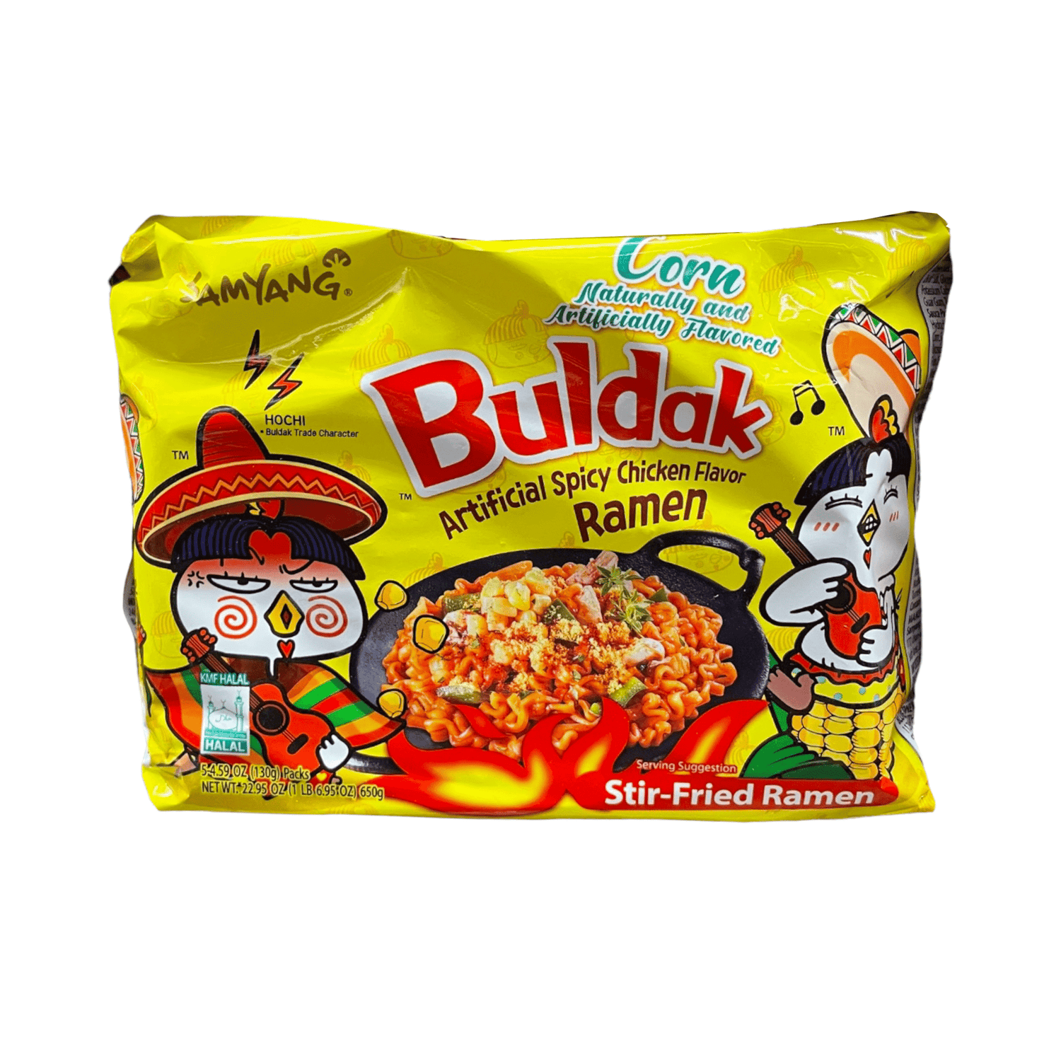 Samyang Buldak Corn Artificial Spicy Chicken Flavor Stir-Fried Ramen