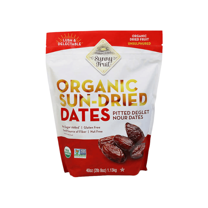 Sunny Fruit Organic Sun-Dried Dates Pitted (Deglet Nour Date)