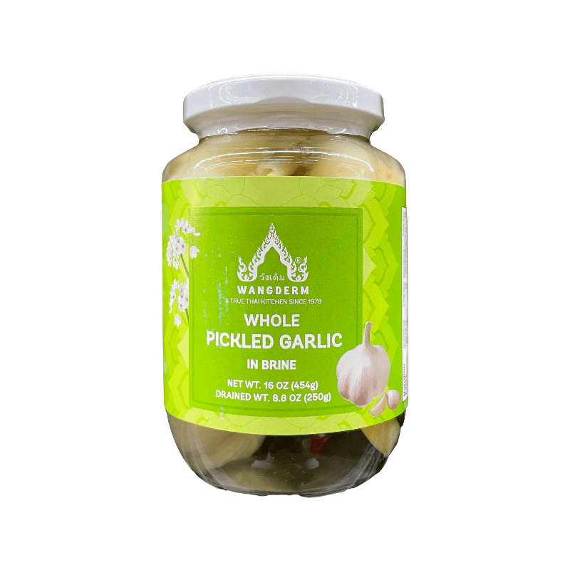 Wangderm Brand Whole Pickled Garlic in Brine