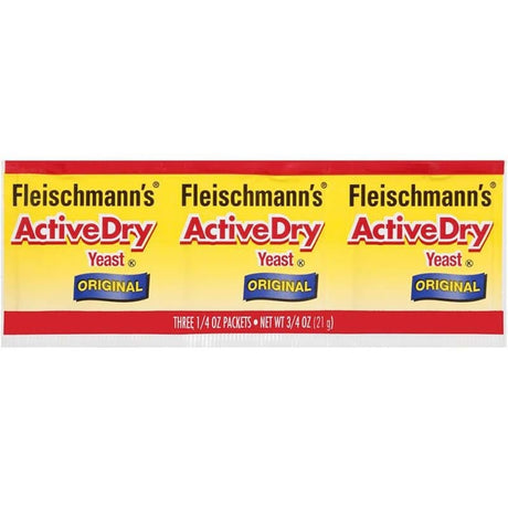 Baking Ingredients - Fleischmann's Active Dry Yeast Original 3 Strip Packets