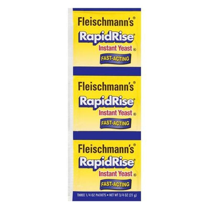 Baking Ingredients - Fleischmann's  Rapid Rise Active Dry Yeast Fast-Acting 3 Strip Packets