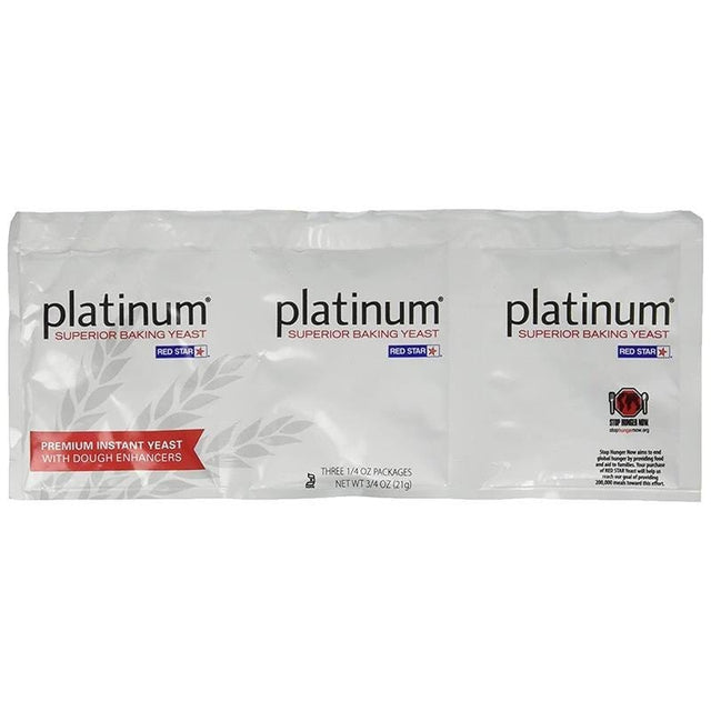Baking Ingredients - Red Star Platinum Superior Baking Yeast Three 1/4 Oz Packages