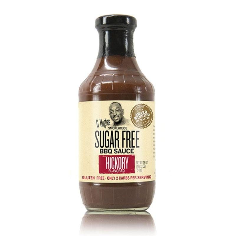 BBQ Sauce, Steak Sauce, Wing Sauce & Liquid Smoke - G Hughes Sugar Free BBQ-Sauce Hickory Flavored