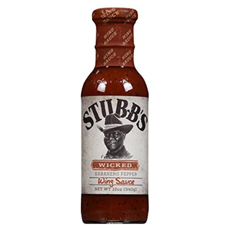 BBQ Sauce, Steak Sauce, Wing Sauce & Liquid Smoke - Stubb's Wicked Habanero Pepper Wing Sauce
