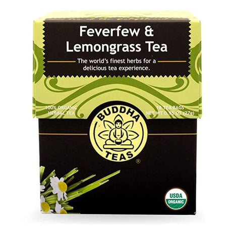 Buddha Teas Organic Feverfew & Lemongrass Tea - hot sauce market & more