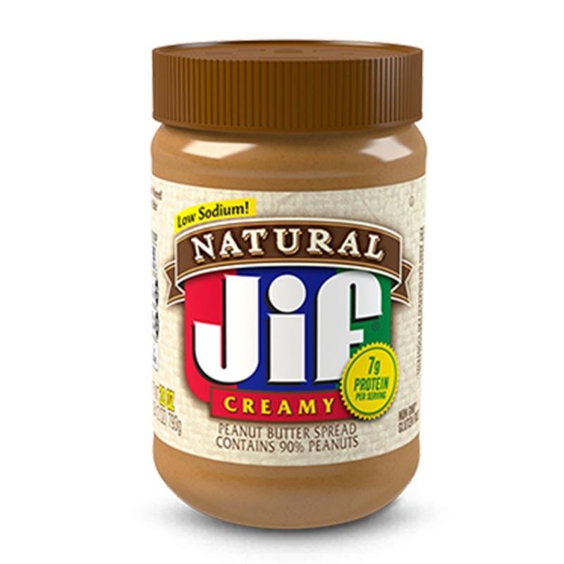 Jif Reduced Fat Creamy Peanut Butter - 40oz Jar, 60% Peanuts, 25% Less Fat